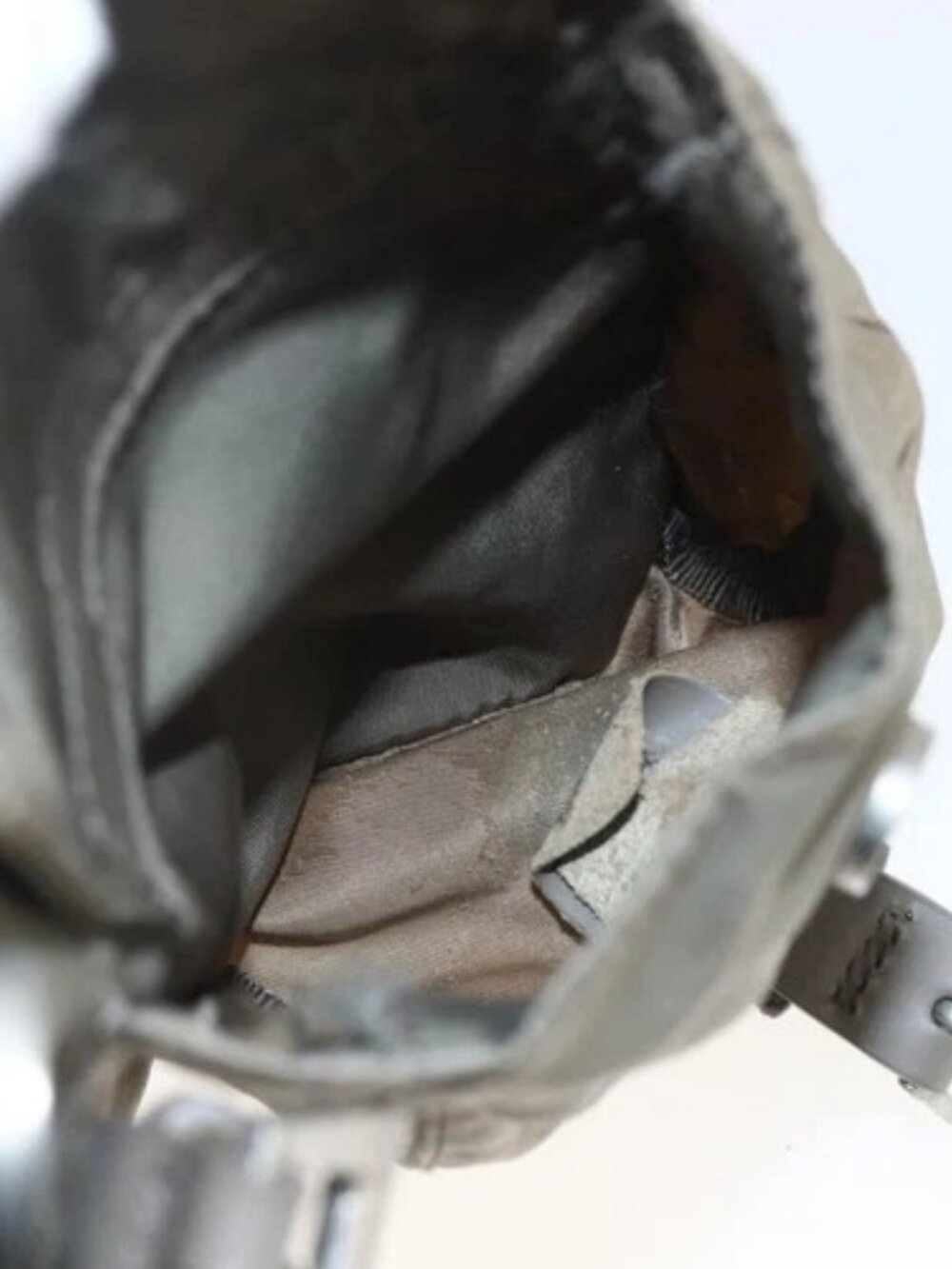 PRADA Backpack Nylon Khaki Silver Auth 163902 - Picture 14 of 16